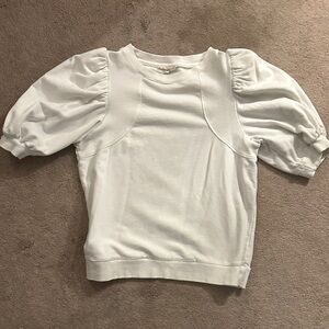 Women's easel elevated short sleeve cotton sweatshirt